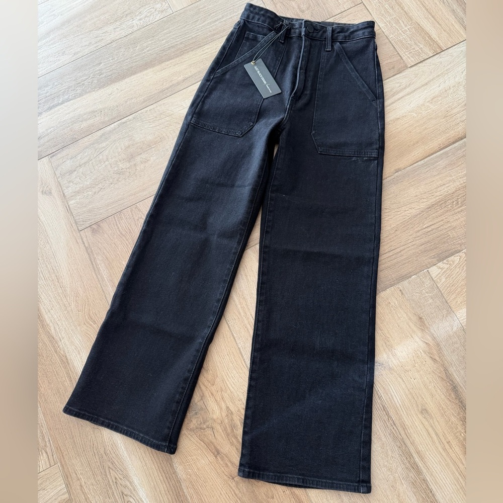Just Black Cargo Wide-Leg Jeans - Picture 2 of 6
